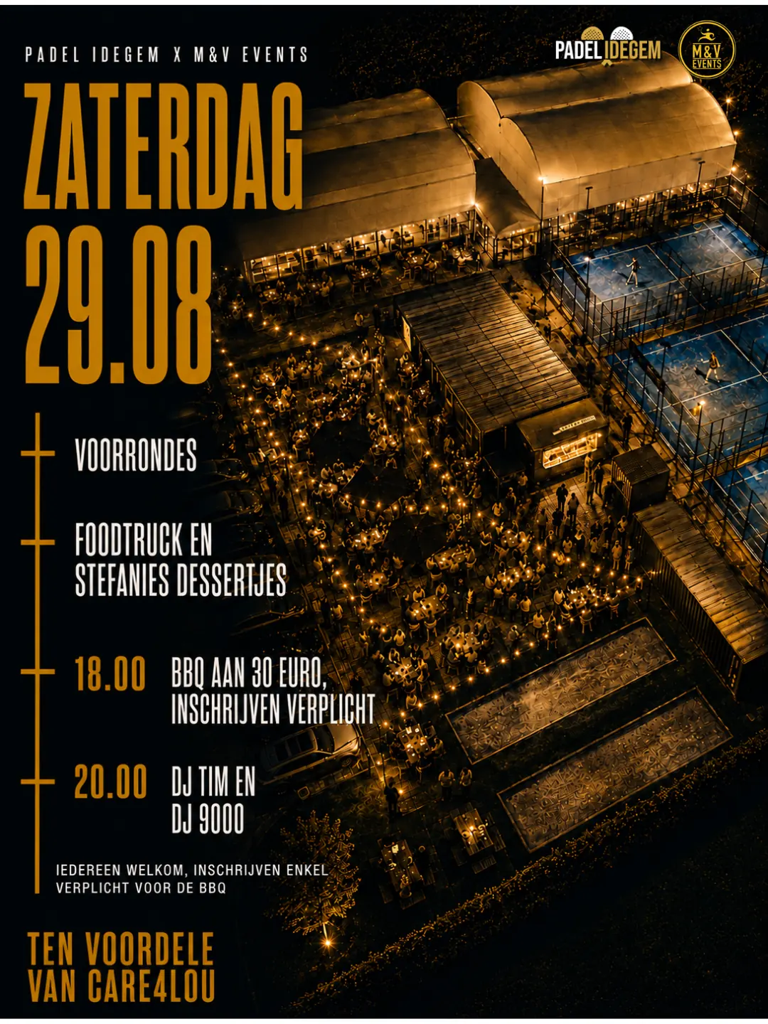 Affiche zaterdag 29 augustus met BBQ